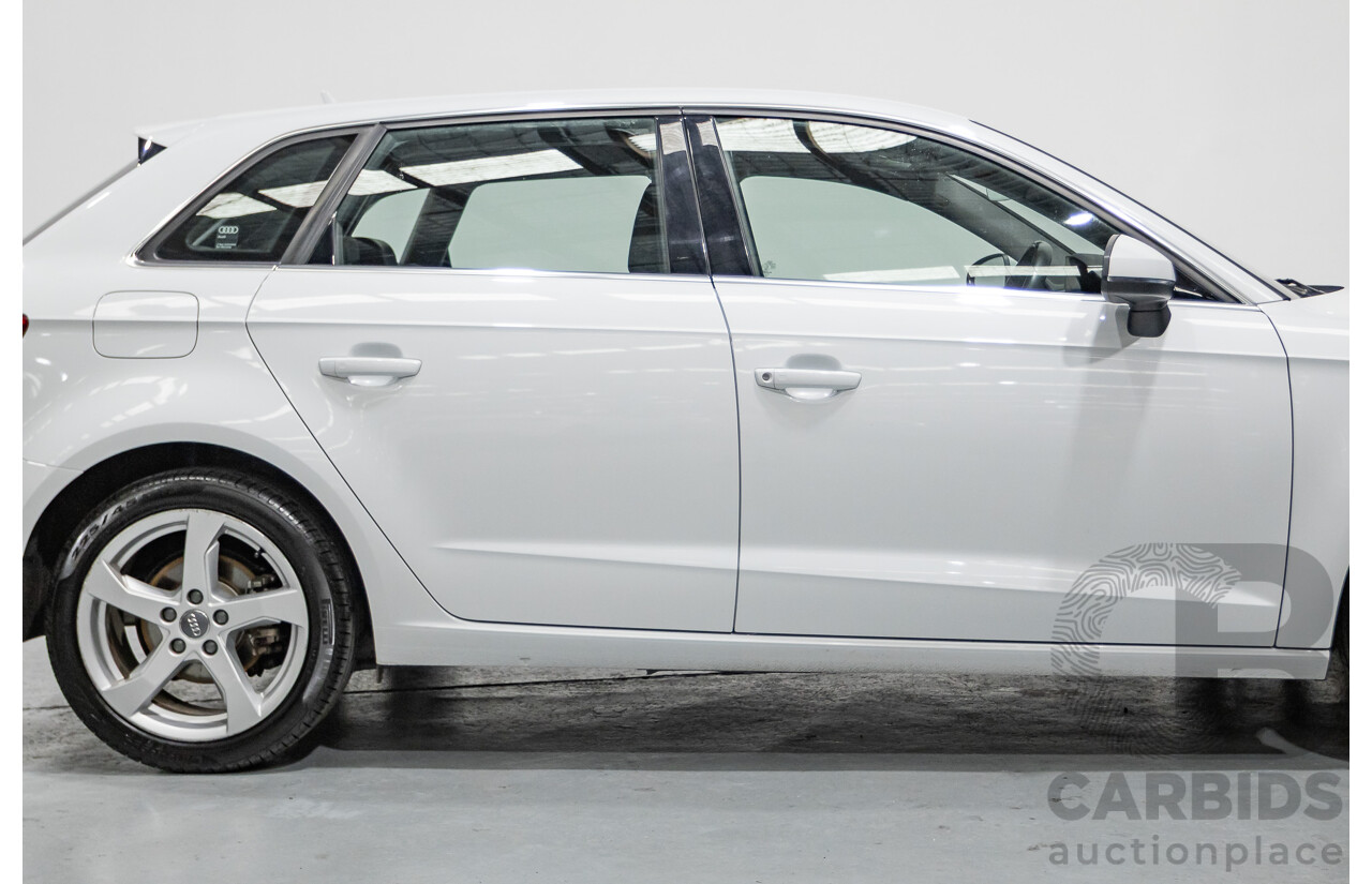 07/2017 Audi A3 Sport Sportback MY18 8V 4d Hatch Glacier White Metallic Turbo 2.0L