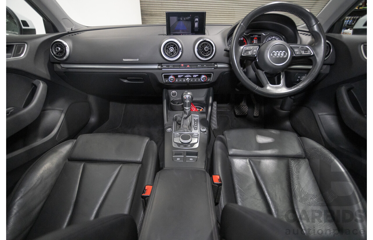 07/2017 Audi A3 Sport Sportback MY18 8V 4d Hatch Glacier White Metallic Turbo 2.0L