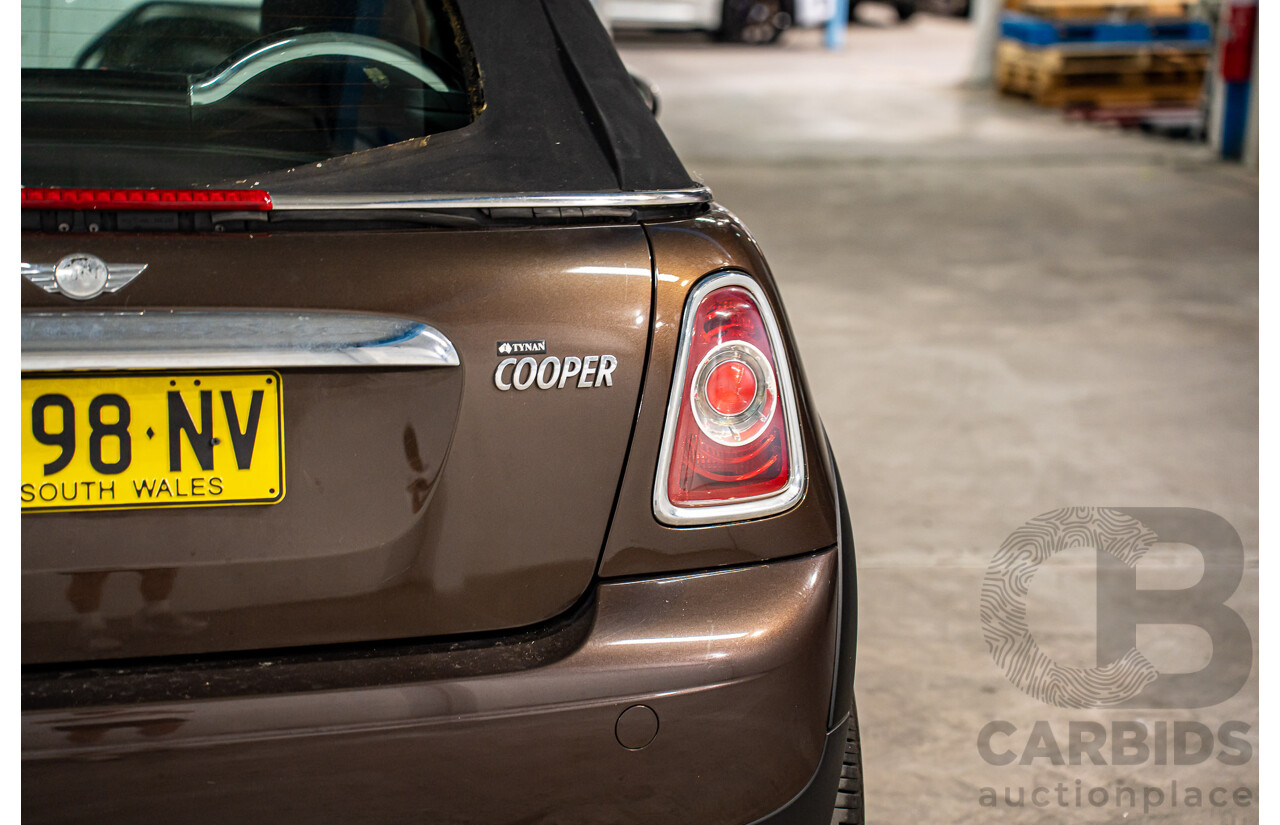 1/2012 Mini Cooper Cabrio R57 MY12 2d Convertible Hot Chocolate Metallic 1.6L