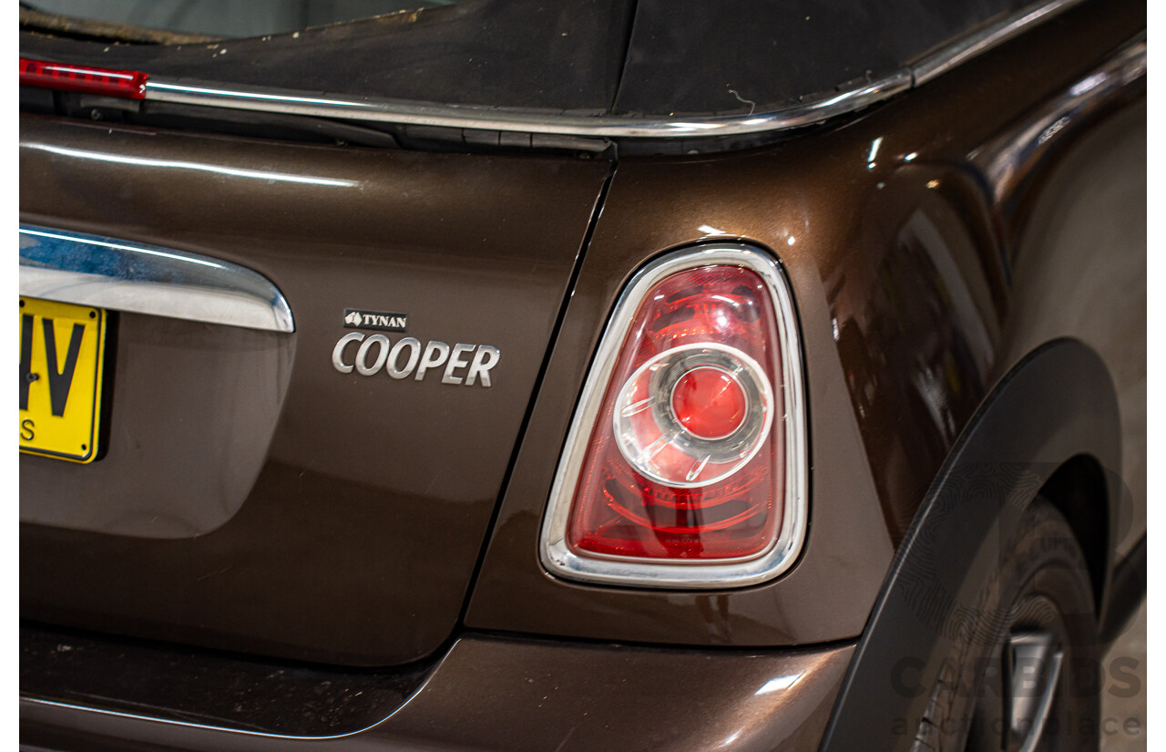 1/2012 Mini Cooper Cabrio R57 MY12 2d Convertible Hot Chocolate Metallic 1.6L