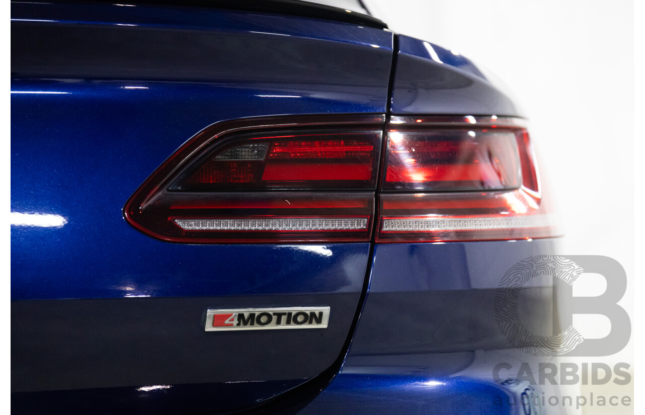 10/2017 Volkswagen Arteon 206TSI R-Line (AWD) MY18 5d Liftback Atlantic Blue Metallic Turbo 2.0L