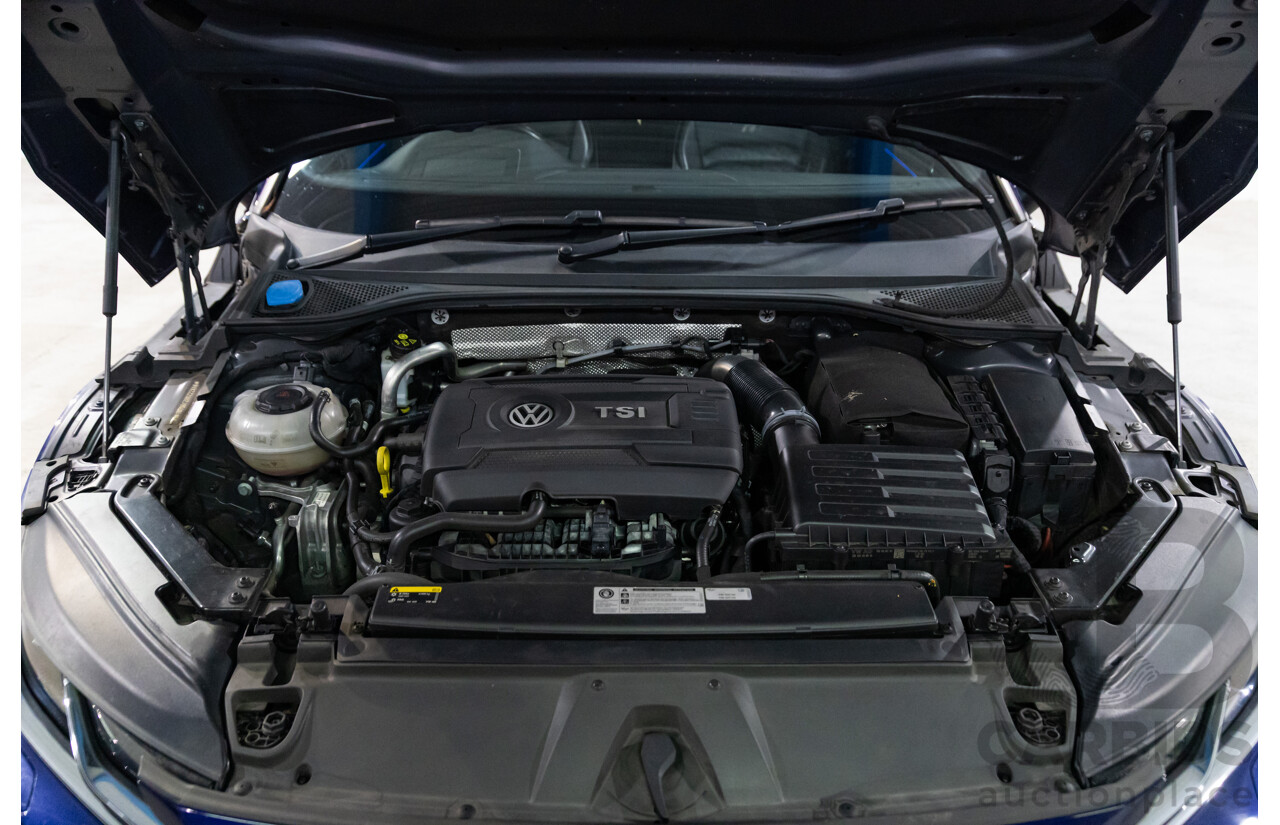 10/2017 Volkswagen Arteon 206TSI R-Line (AWD) MY18 5d Liftback Atlantic Blue Metallic Turbo 2.0L