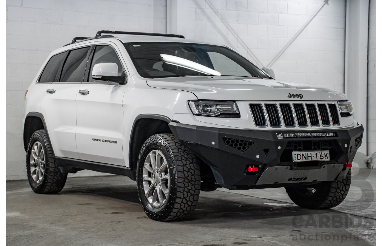 02/2017 Jeep Grand Cherokee Limited (4x4) WK MY15 4d Wagon Bright White Turbo Diesel V6 3.0L