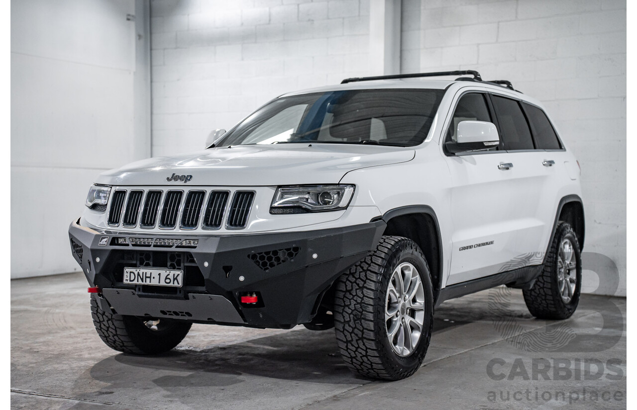 02/2017 Jeep Grand Cherokee Limited (4x4) WK MY15 4d Wagon Bright White Turbo Diesel V6 3.0L