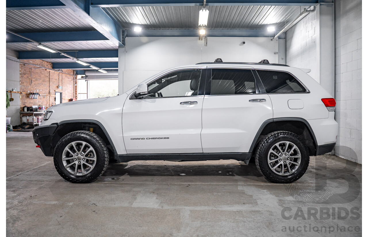 02/2017 Jeep Grand Cherokee Limited (4x4) WK MY15 4d Wagon Bright White Turbo Diesel V6 3.0L