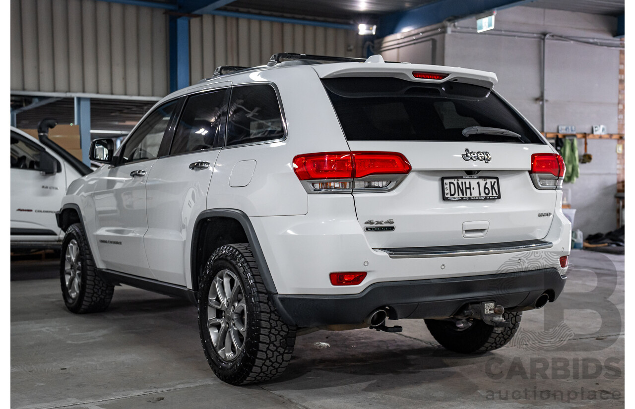 02/2017 Jeep Grand Cherokee Limited (4x4) WK MY15 4d Wagon Bright White Turbo Diesel V6 3.0L