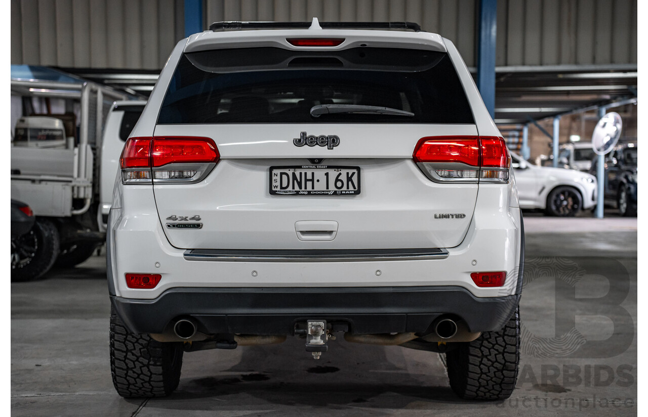 02/2017 Jeep Grand Cherokee Limited (4x4) WK MY15 4d Wagon Bright White Turbo Diesel V6 3.0L
