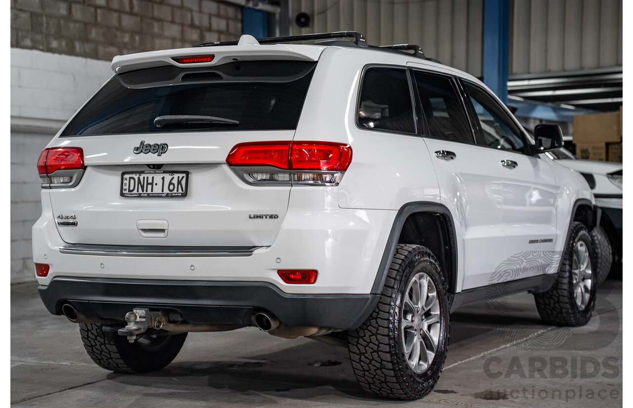 02/2017 Jeep Grand Cherokee Limited (4x4) WK MY15 4d Wagon Bright White Turbo Diesel V6 3.0L