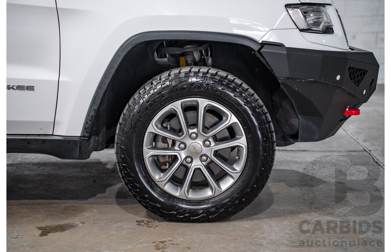02/2017 Jeep Grand Cherokee Limited (4x4) WK MY15 4d Wagon Bright White Turbo Diesel V6 3.0L