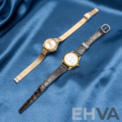 Vintage 12k Gold Filled Seiko Automatic 17 Jewels Hi-Beat Wristwatch - 2205-0240 & Calibri Quartz Watch - Lot of 2