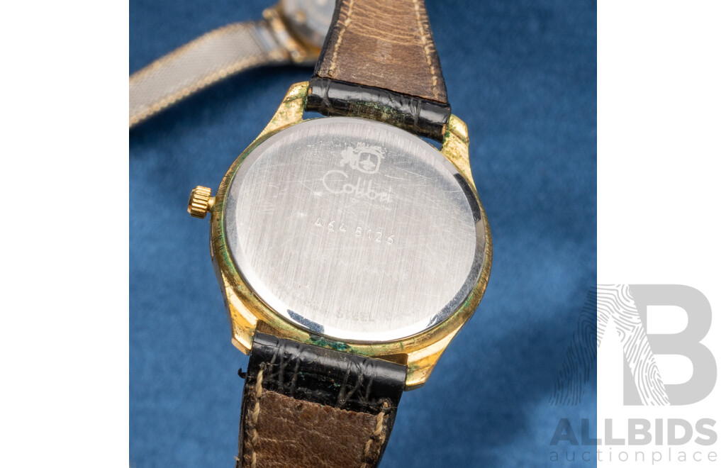 Vintage 12k Gold Filled Seiko Automatic 17 Jewels Hi-Beat Wristwatch - 2205-0240 & Calibri Quartz Watch - Lot of 2