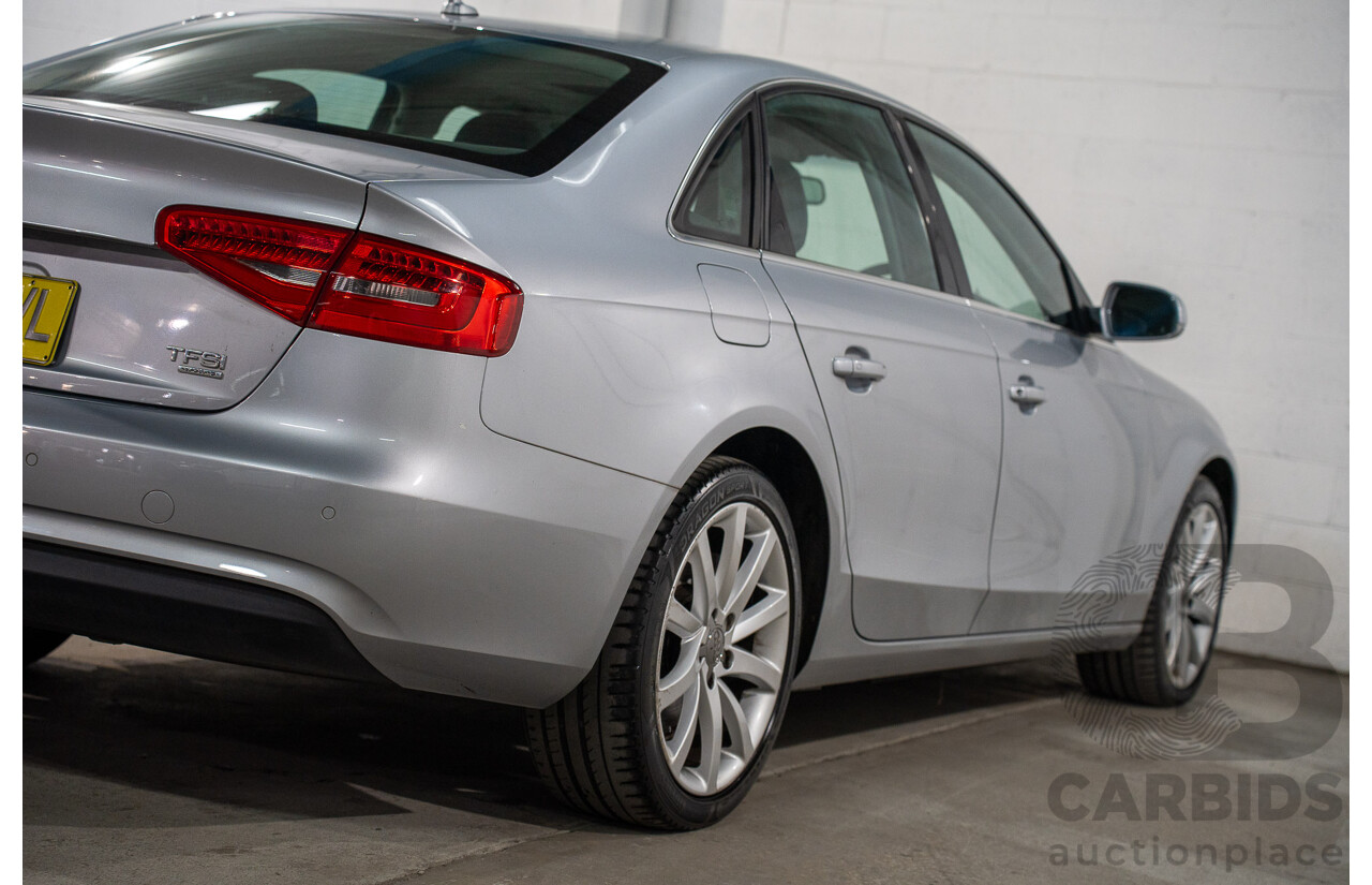 1/2014 Audi A4 2.0 TFSI Quattro B8 (8K) MY14 4d Sedan Floret Silver Metallic 2.0L