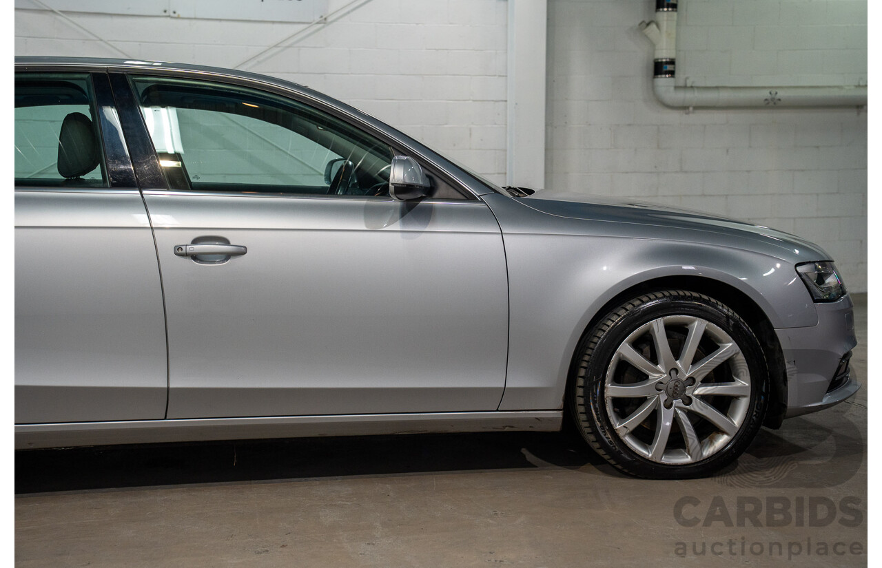 1/2014 Audi A4 2.0 TFSI Quattro B8 (8K) MY14 4d Sedan Floret Silver Metallic 2.0L