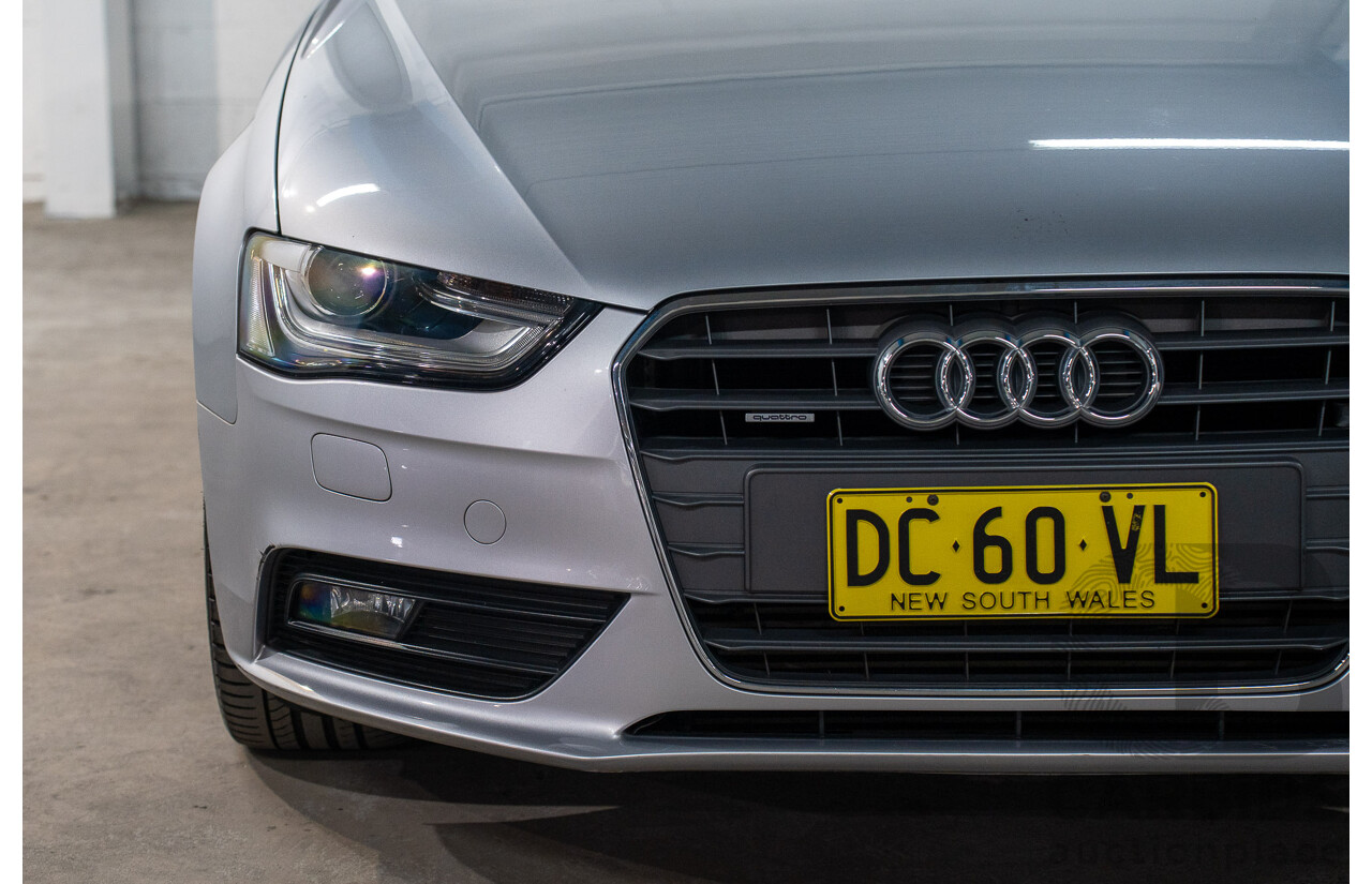 1/2014 Audi A4 2.0 TFSI Quattro B8 (8K) MY14 4d Sedan Floret Silver Metallic 2.0L