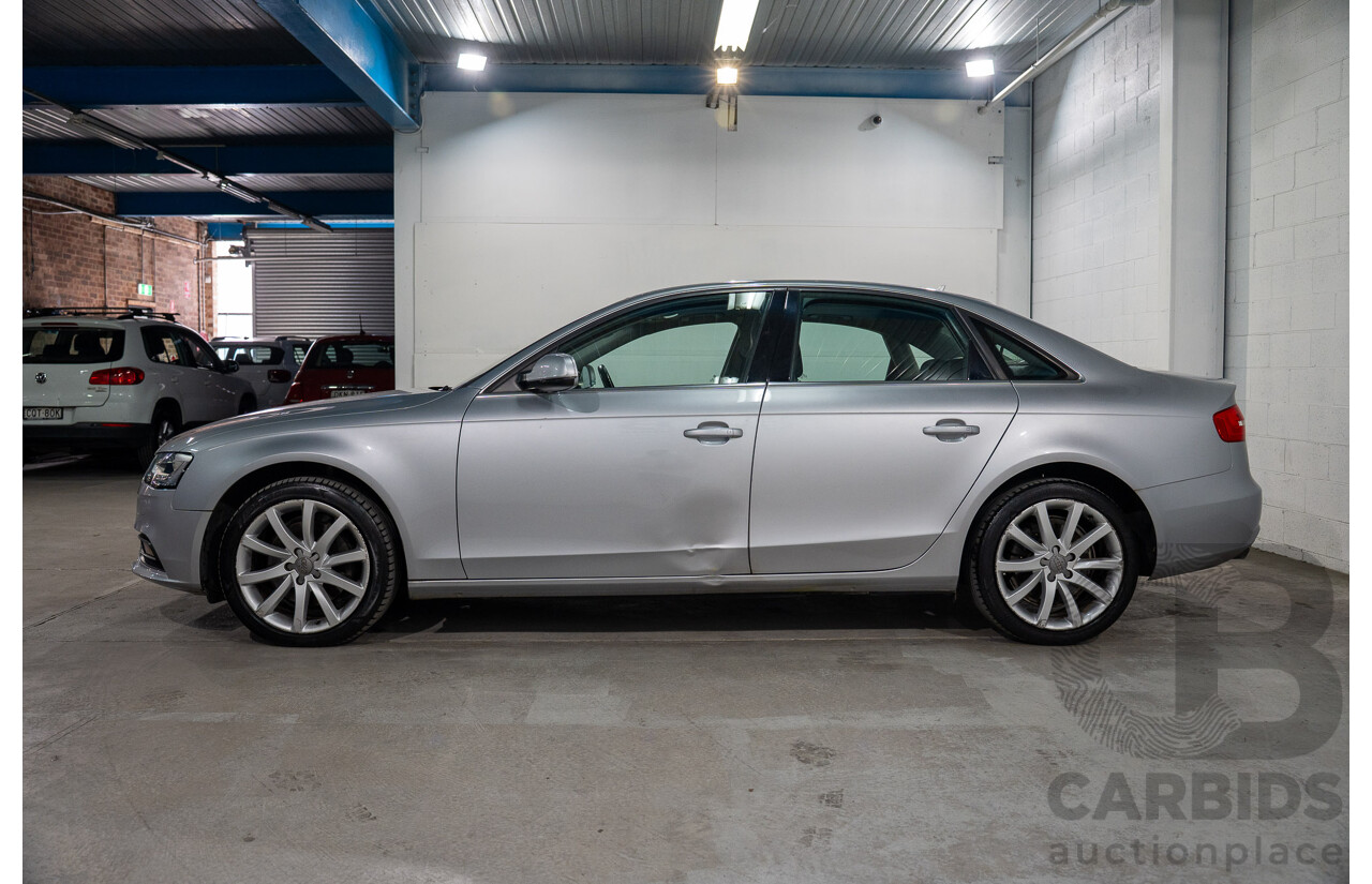 1/2014 Audi A4 2.0 TFSI Quattro B8 (8K) MY14 4d Sedan Floret Silver Metallic 2.0L