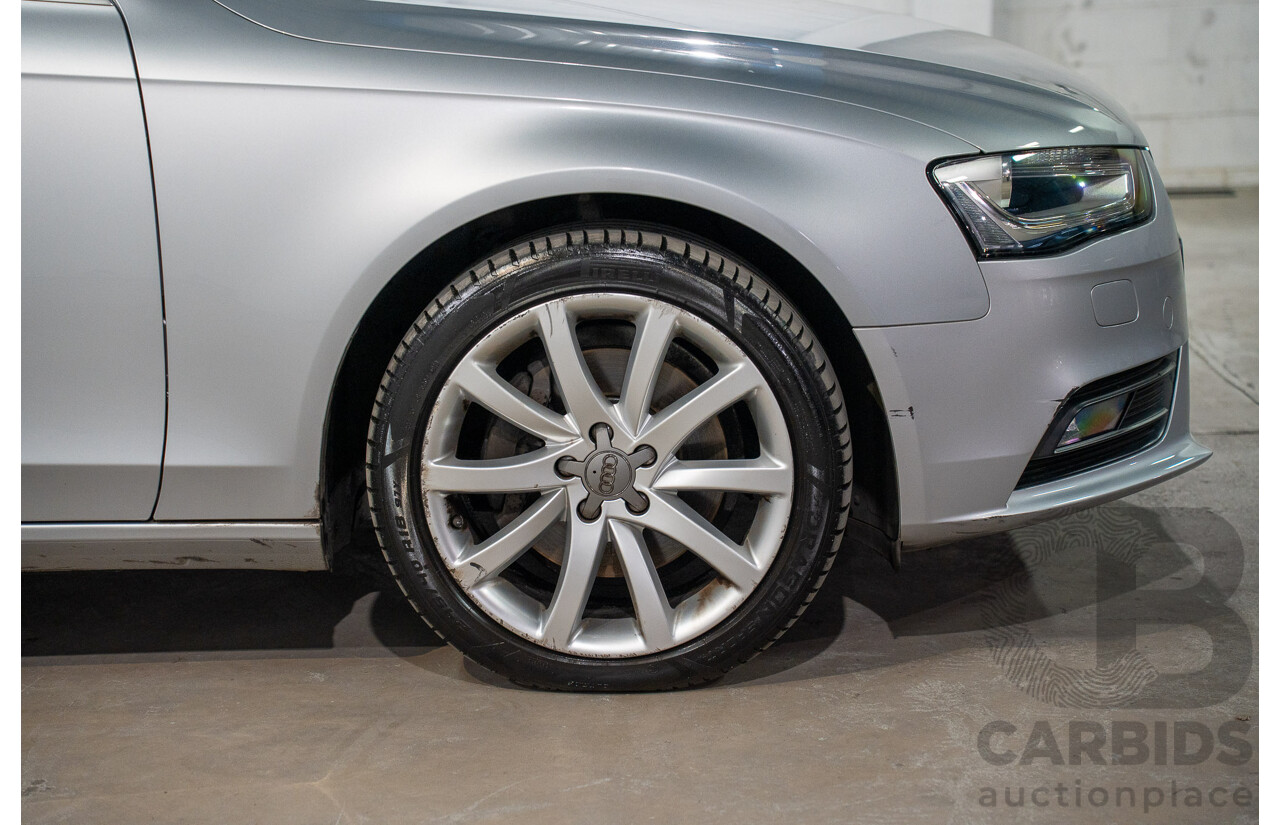 1/2014 Audi A4 2.0 TFSI Quattro B8 (8K) MY14 4d Sedan Floret Silver Metallic 2.0L