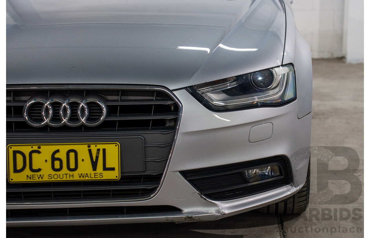 1/2014 Audi A4 2.0 TFSI Quattro B8 (8K) MY14 4d Sedan Floret Silver Metallic 2.0L