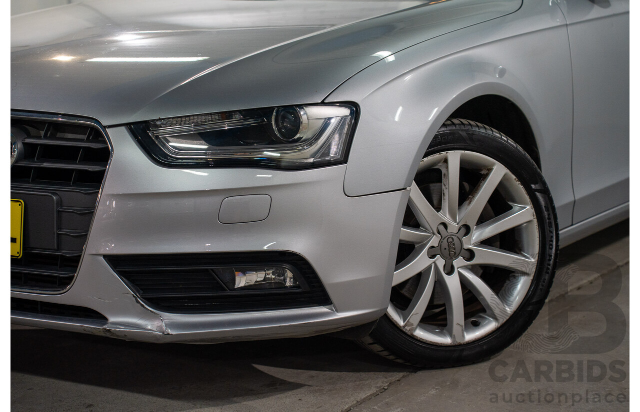 1/2014 Audi A4 2.0 TFSI Quattro B8 (8K) MY14 4d Sedan Floret Silver Metallic 2.0L