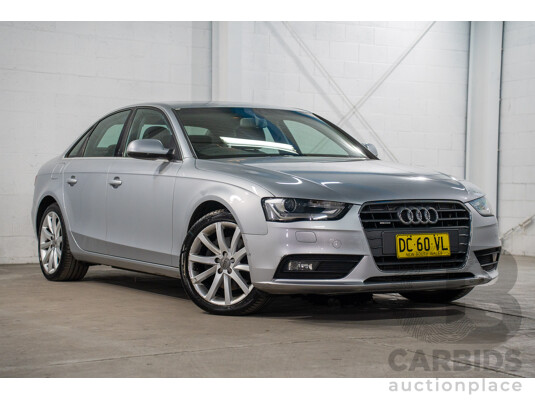 1/2014 Audi A4 2.0 TFSI Quattro B8 (8K) MY14 4d Sedan Floret Silver Metallic 2.0L