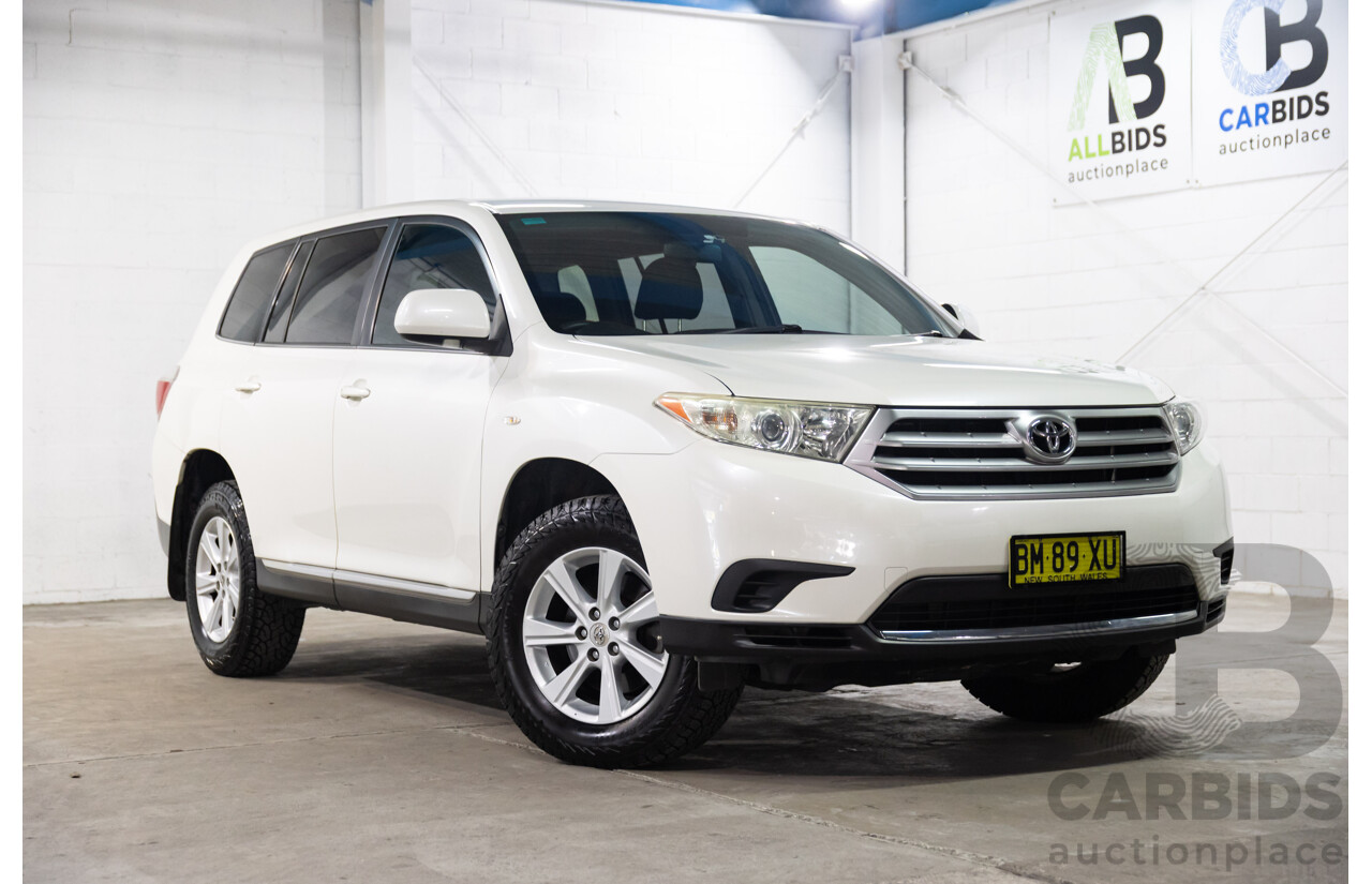 9/2011 Toyota Kluger KX-R (fwd) 5 SEAT GSU40R MY11 UPGRADE 4d Wagon Blizzard 3.5L