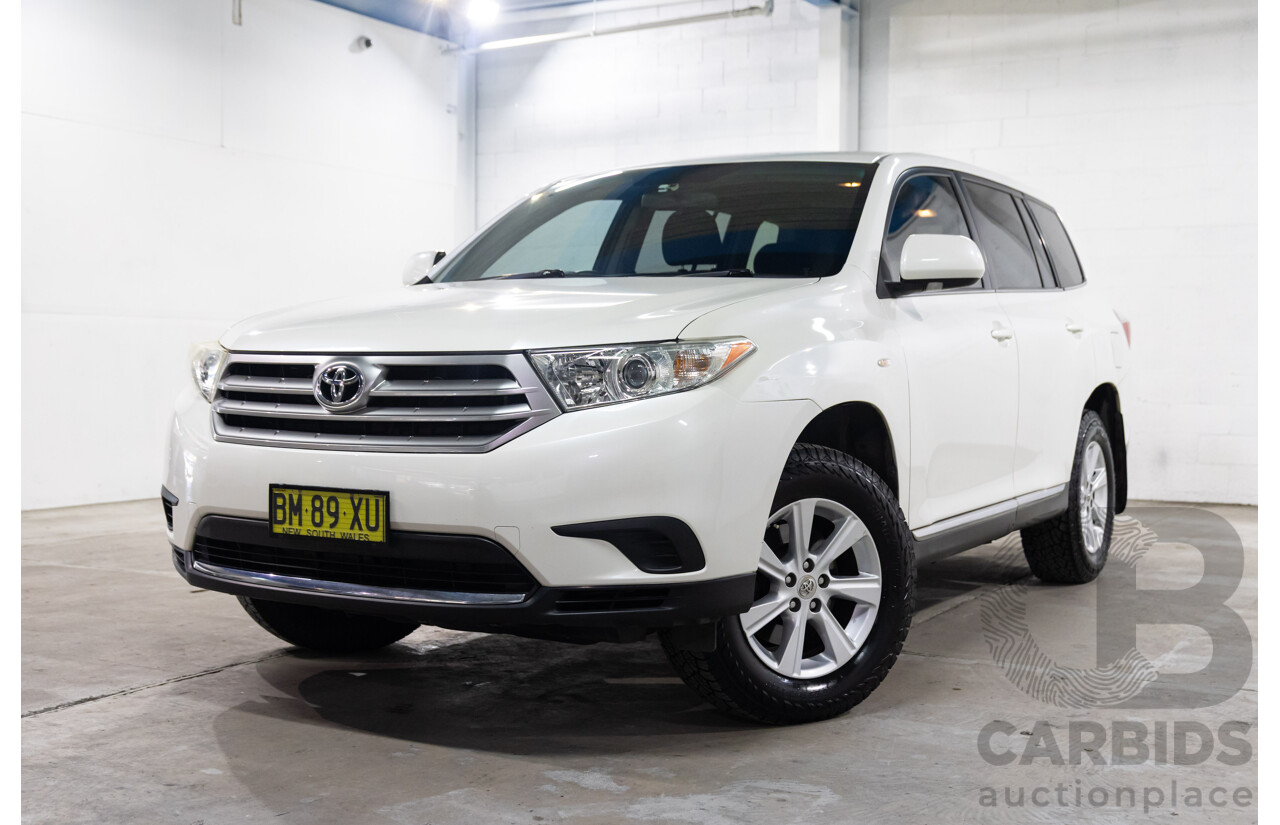 9/2011 Toyota Kluger KX-R (fwd) 5 SEAT GSU40R MY11 UPGRADE 4d Wagon Blizzard 3.5L