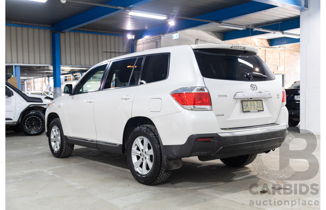 9/2011 Toyota Kluger KX-R (fwd) 5 SEAT GSU40R MY11 UPGRADE 4d Wagon Blizzard 3.5L
