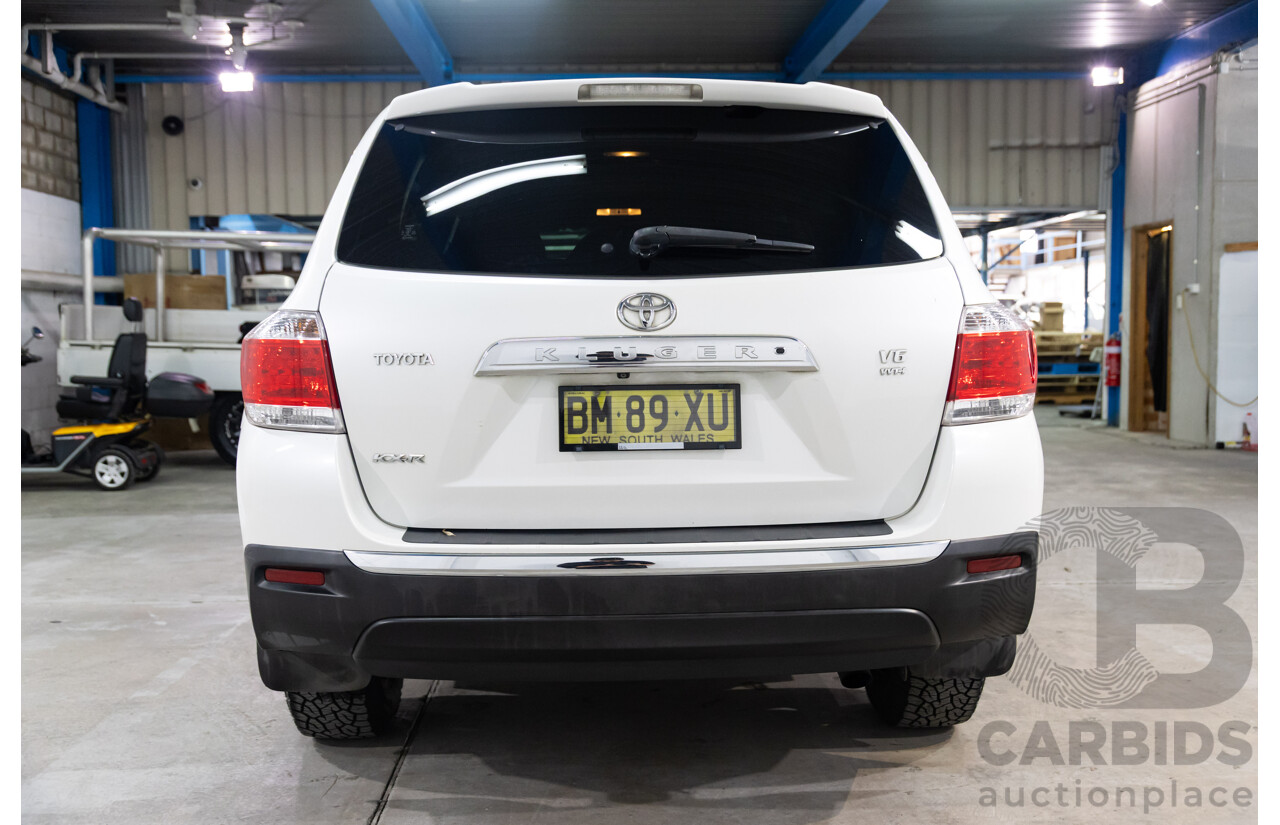 9/2011 Toyota Kluger KX-R (fwd) 5 SEAT GSU40R MY11 UPGRADE 4d Wagon Blizzard 3.5L