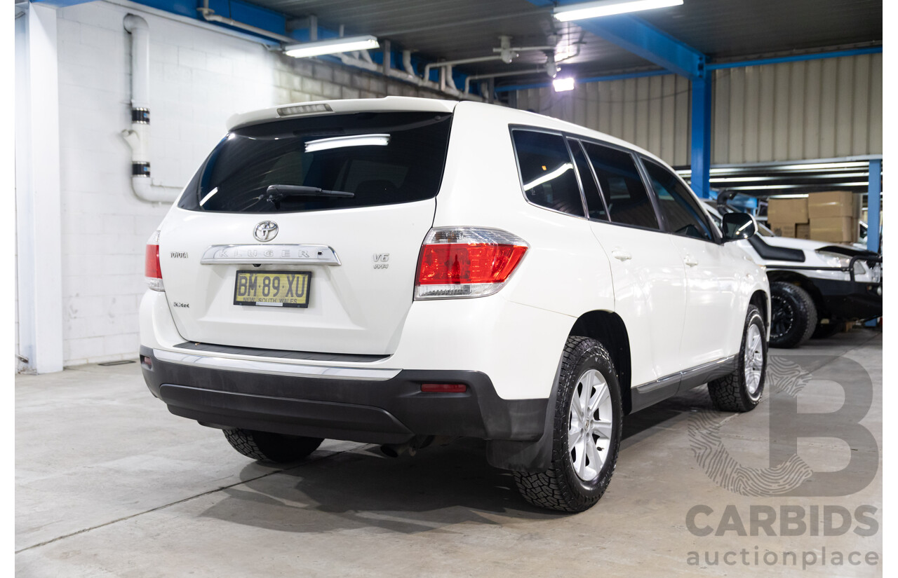 9/2011 Toyota Kluger KX-R (fwd) 5 SEAT GSU40R MY11 UPGRADE 4d Wagon Blizzard 3.5L