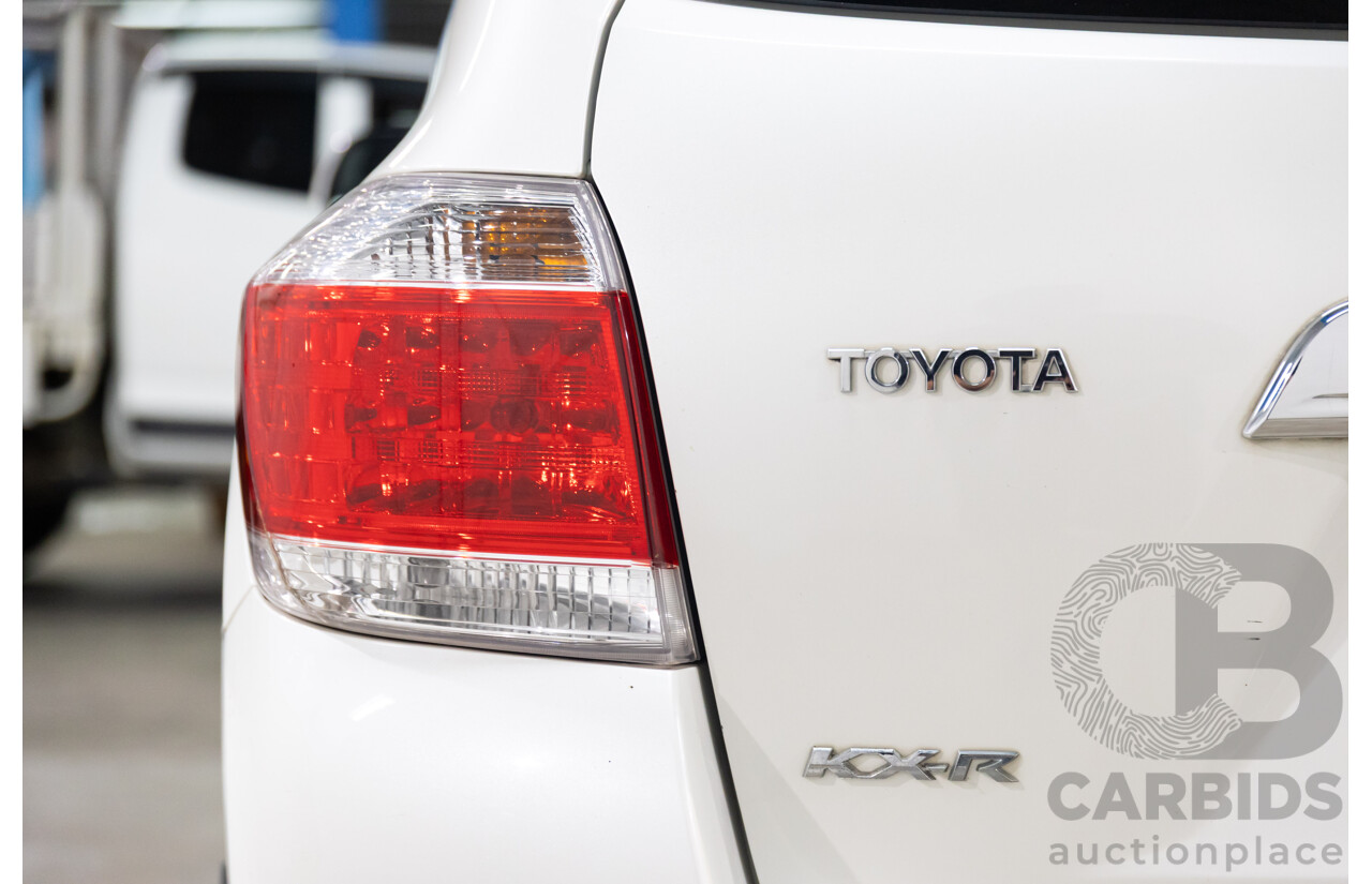 9/2011 Toyota Kluger KX-R (fwd) 5 SEAT GSU40R MY11 UPGRADE 4d Wagon Blizzard 3.5L