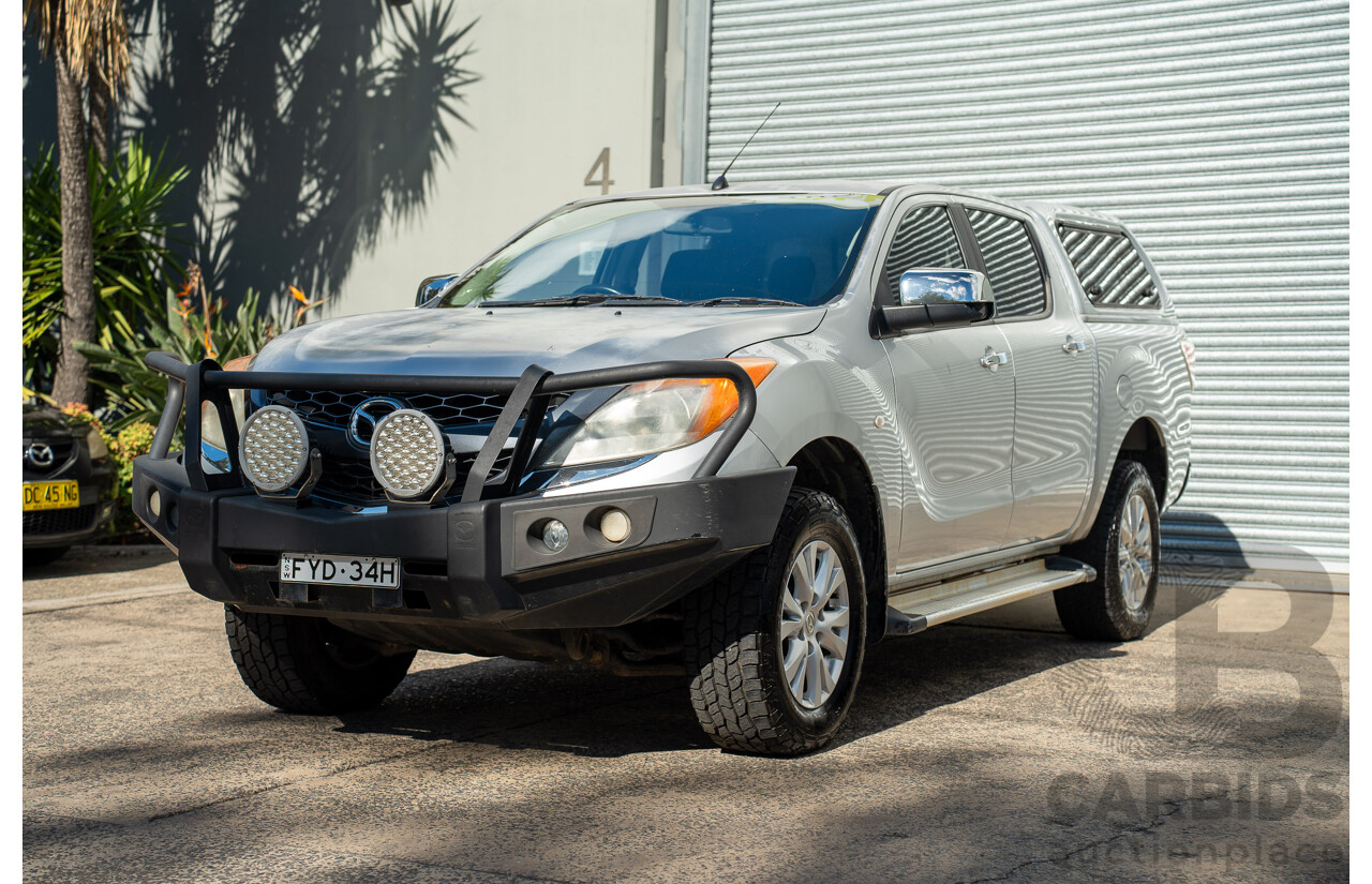 9/2011 Mazda BT-50 XTR (4x4) Dual Cab Utility Silver Or Chrome 3.2L