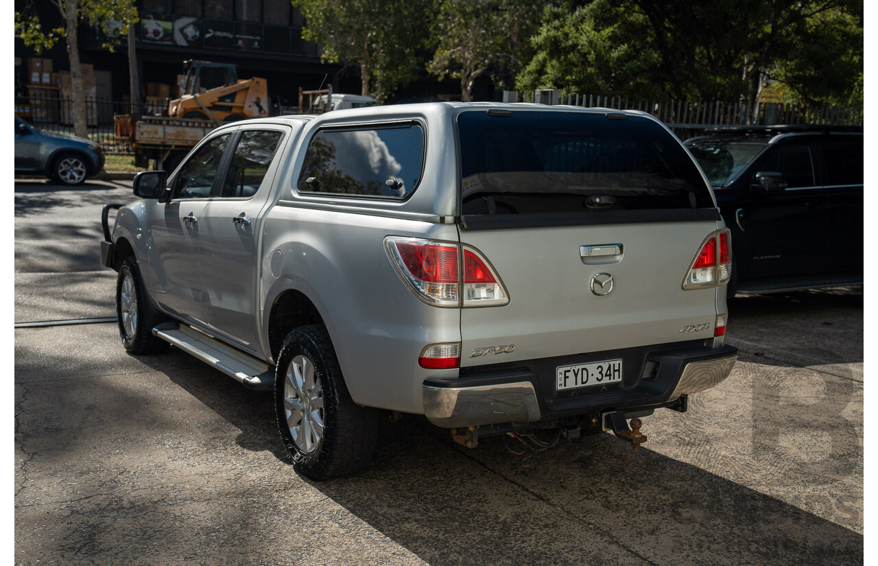 9/2011 Mazda BT-50 XTR (4x4) Dual Cab Utility Silver Or Chrome 3.2L