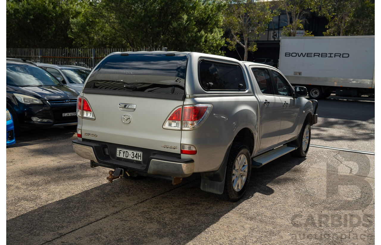9/2011 Mazda BT-50 XTR (4x4) Dual Cab Utility Silver Or Chrome 3.2L