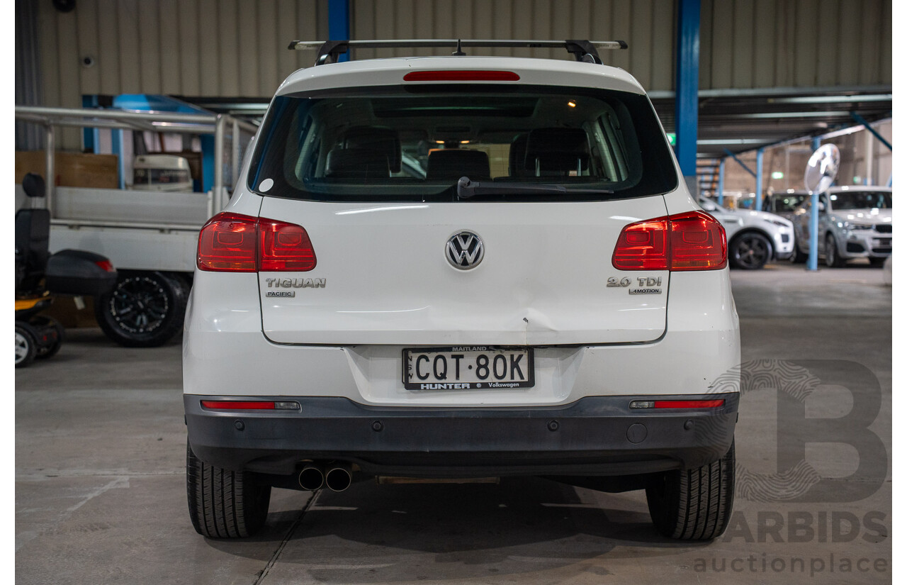 02/2014 Volkswagen Tiguan 103 TDI PACIFIC AWD 5NC MY14 4D Wagon Pure White Diesel Turbo 2.0L