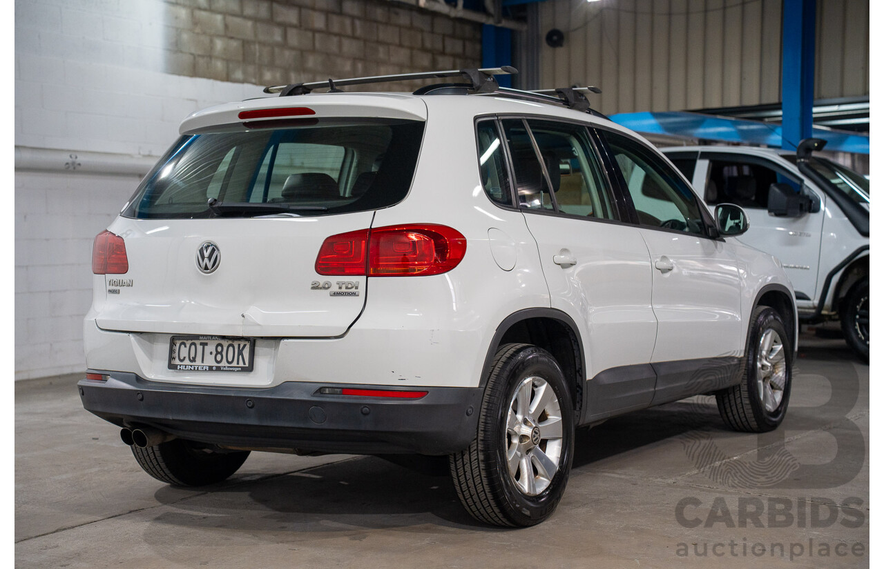 02/2014 Volkswagen Tiguan 103 TDI PACIFIC AWD 5NC MY14 4D Wagon Pure White Diesel Turbo 2.0L