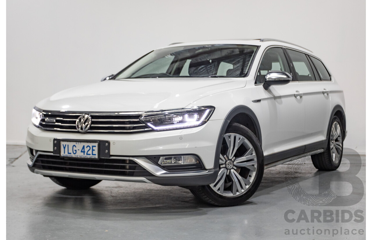 9/2016 Volkswagen Passat Alltrack 140 TDI (AWD) 3C MY16 4d Wagon Pure White Turbo Diesel 2.0L