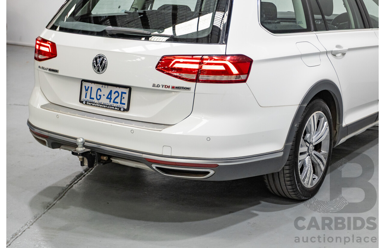 9/2016 Volkswagen Passat Alltrack 140 TDI (AWD) 3C MY16 4d Wagon Pure White Turbo Diesel 2.0L