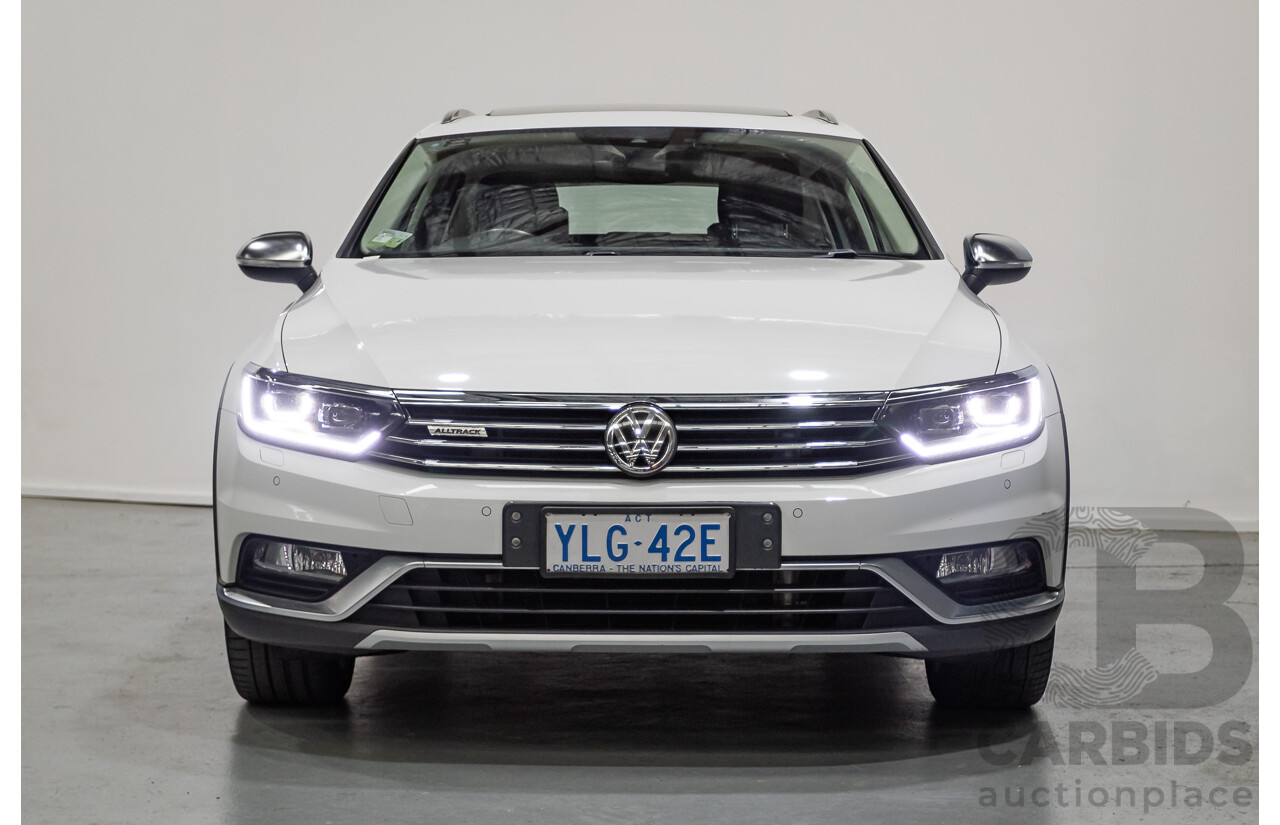 9/2016 Volkswagen Passat Alltrack 140 TDI (AWD) 3C MY16 4d Wagon Pure White Turbo Diesel 2.0L