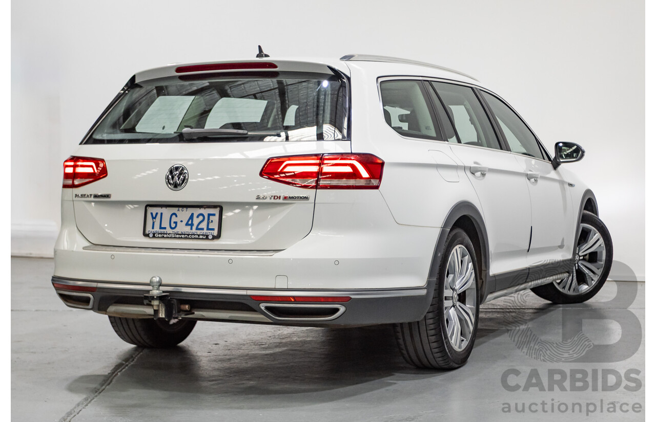 9/2016 Volkswagen Passat Alltrack 140 TDI (AWD) 3C MY16 4d Wagon Pure White Turbo Diesel 2.0L