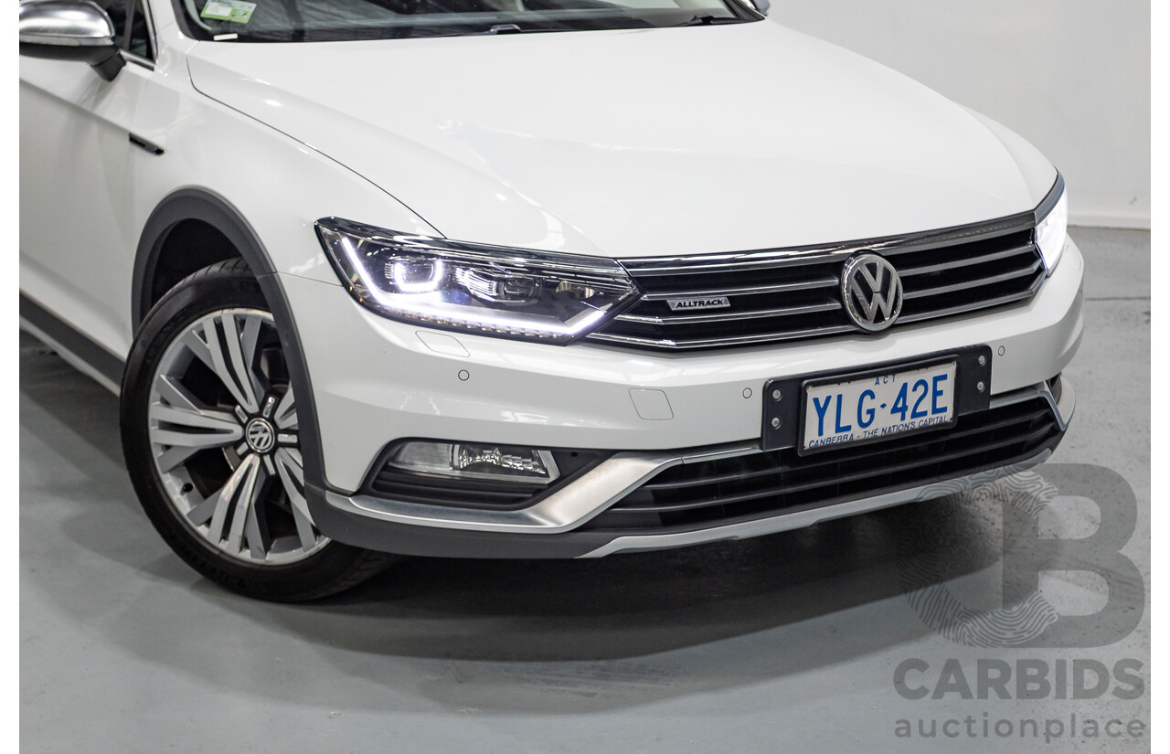 9/2016 Volkswagen Passat Alltrack 140 TDI (AWD) 3C MY16 4d Wagon Pure White Turbo Diesel 2.0L