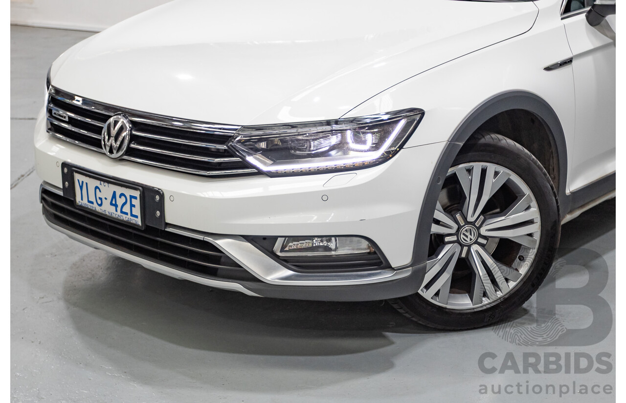 9/2016 Volkswagen Passat Alltrack 140 TDI (AWD) 3C MY16 4d Wagon Pure White Turbo Diesel 2.0L