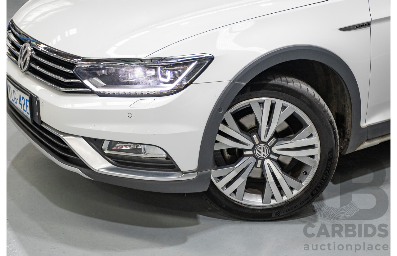 9/2016 Volkswagen Passat Alltrack 140 TDI (AWD) 3C MY16 4d Wagon Pure White Turbo Diesel 2.0L
