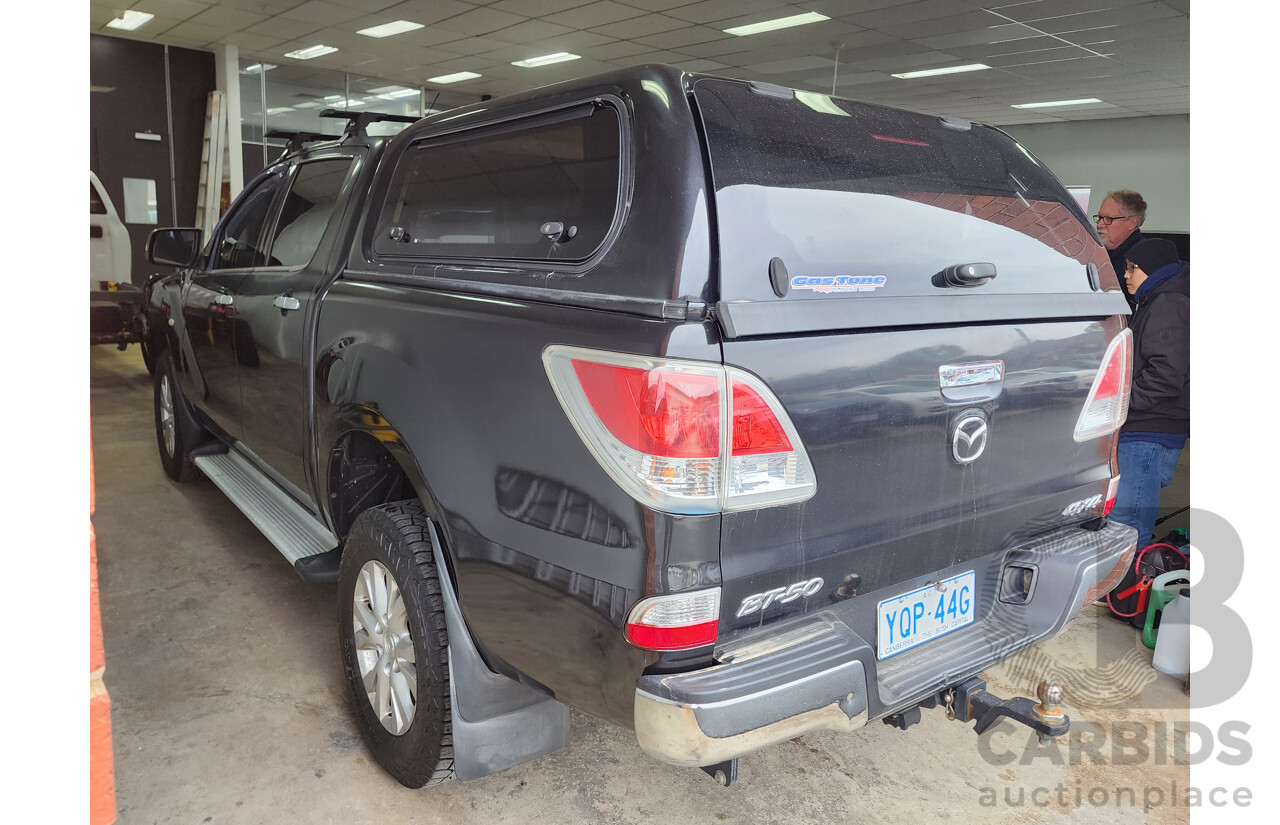 3/2012 Mazda Bt50 XTR (4x4)  Dual Cab Utility Black 3.2L