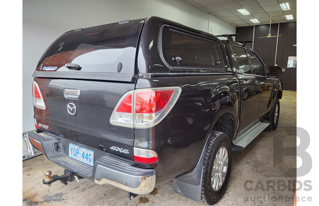 3/2012 Mazda Bt50 XTR (4x4)  Dual Cab Utility Black 3.2L