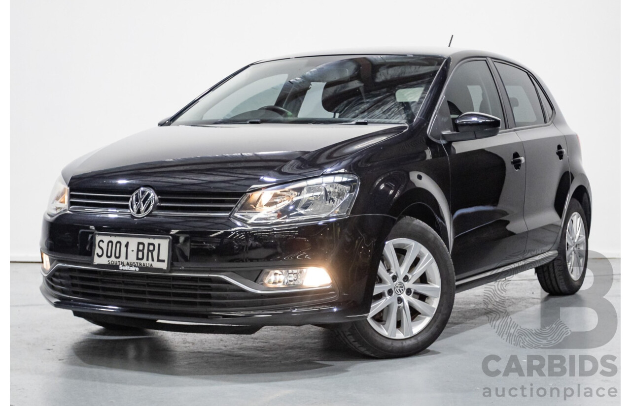 7/2017 Volkswagen Polo 81 TSI Comfortline 6R MY17 5d Hatchback Deep Black Pearlescent Turbo 1.2L