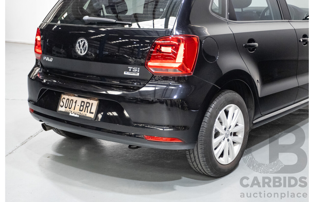 7/2017 Volkswagen Polo 81 TSI Comfortline 6R MY17 5d Hatchback Deep Black Pearlescent Turbo 1.2L