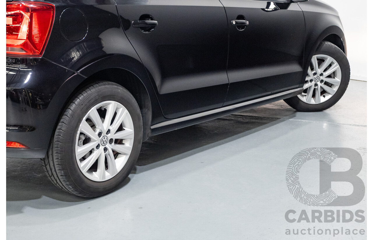 7/2017 Volkswagen Polo 81 TSI Comfortline 6R MY17 5d Hatchback Deep Black Pearlescent Turbo 1.2L