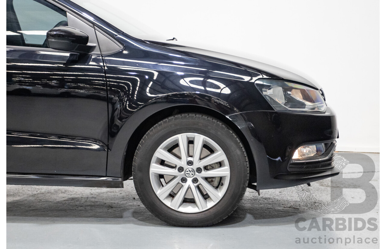 7/2017 Volkswagen Polo 81 TSI Comfortline 6R MY17 5d Hatchback Deep Black Pearlescent Turbo 1.2L