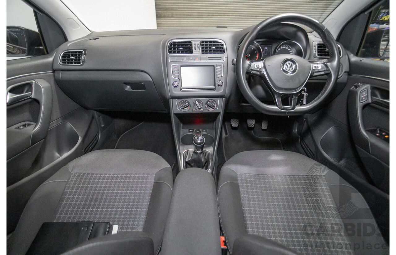 7/2017 Volkswagen Polo 81 TSI Comfortline 6R MY17 5d Hatchback Deep Black Pearlescent Turbo 1.2L