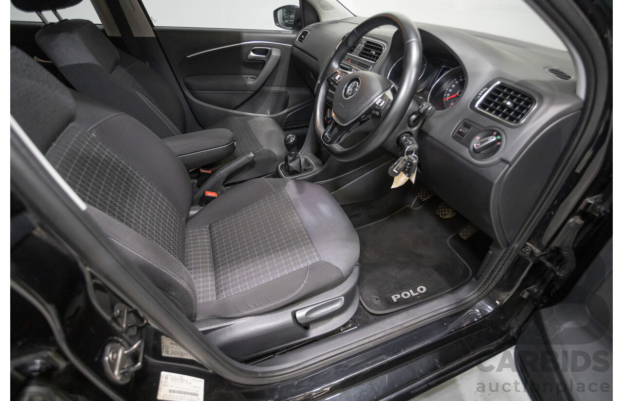 7/2017 Volkswagen Polo 81 TSI Comfortline 6R MY17 5d Hatchback Deep Black Pearlescent Turbo 1.2L