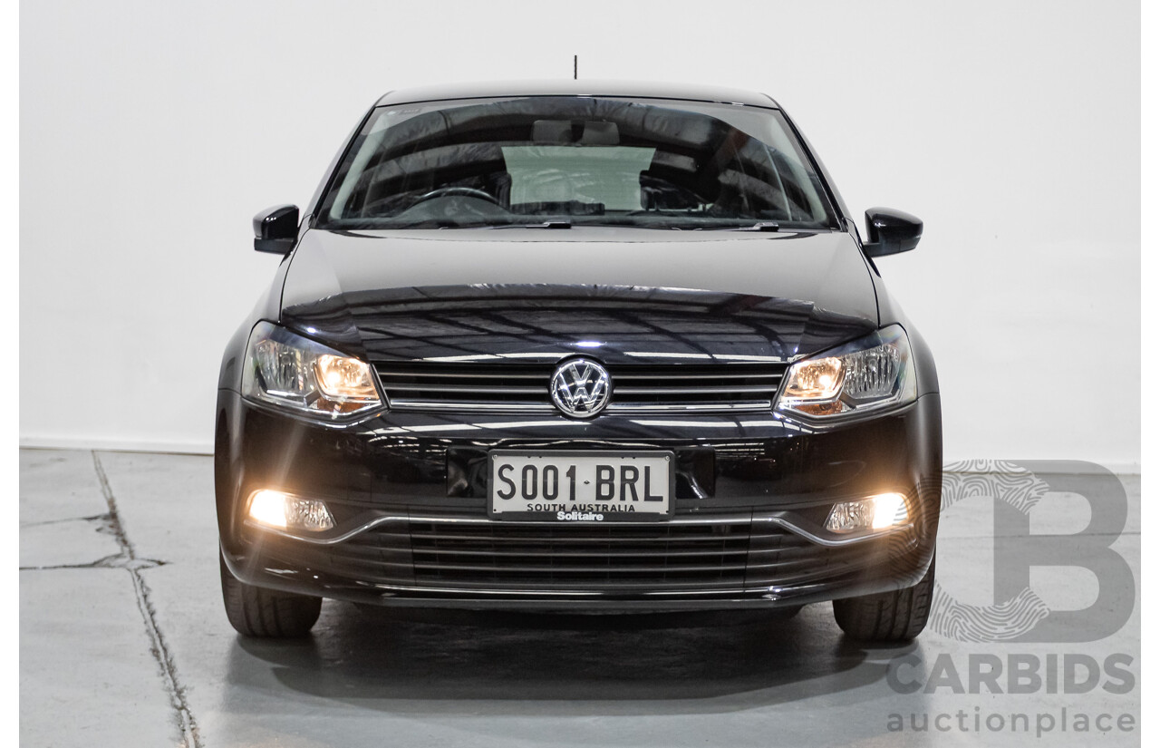 7/2017 Volkswagen Polo 81 TSI Comfortline 6R MY17 5d Hatchback Deep Black Pearlescent Turbo 1.2L